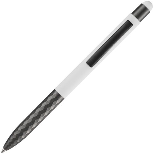 Ручка шариковая Digit Soft Touch со стилусом, белая 4