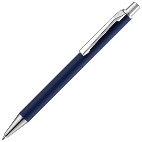 Ручка шариковая Lobby Soft Touch Chrome, синяя 1