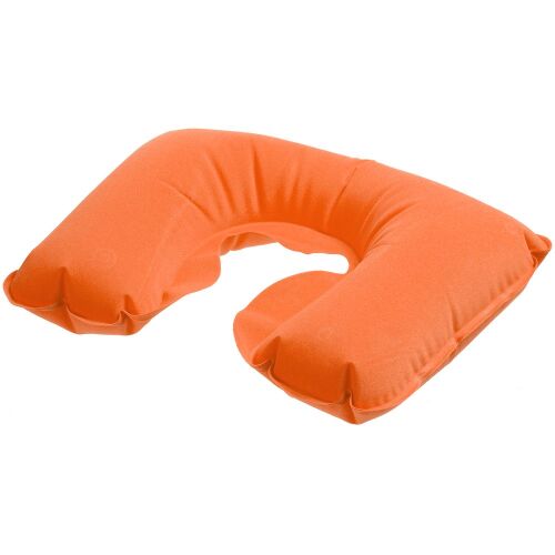 Надувная подушка под шею в чехле Sleep, оранжевая 1