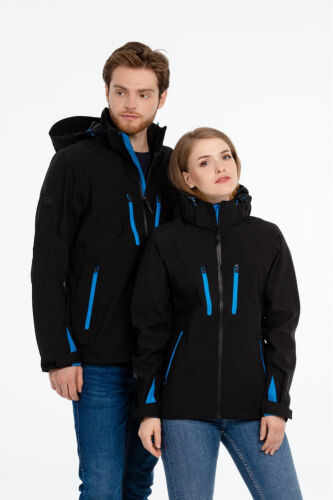 Куртка софтшелл женская Patrol черная с синим, размер XL 7