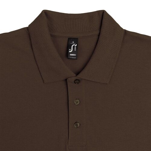 Рубашка поло мужская Summer 170 темно-коричневая (шоколад), разм 3