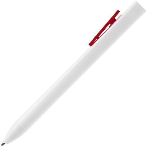 Ручка шариковая Swiper SQ, белая с красным 2
