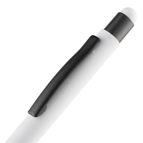 Ручка шариковая Digit Soft Touch со стилусом, белая 5