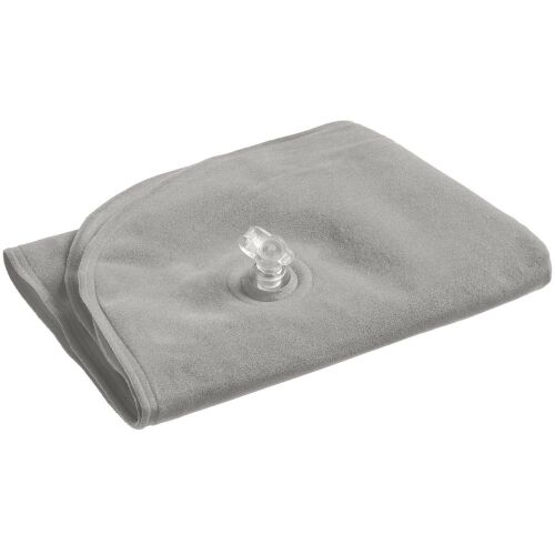 Надувная подушка под шею в чехле Sleep, серая 2