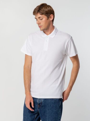 Рубашка поло мужская Spring 210 белая, размер XXL 4
