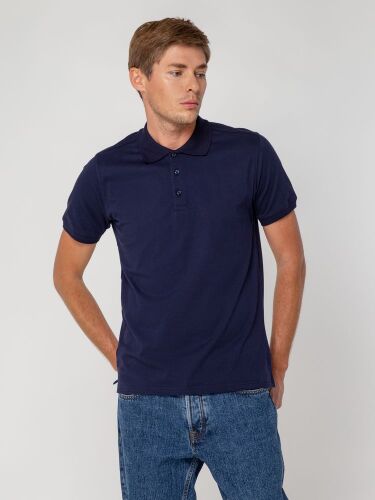 Рубашка поло мужская Virma Stretch, темно-синяя, размер 3XL 4