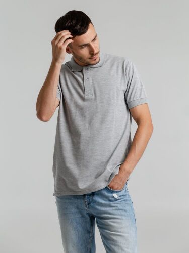 Рубашка поло мужская Virma Premium, серый меланж, размер L 4