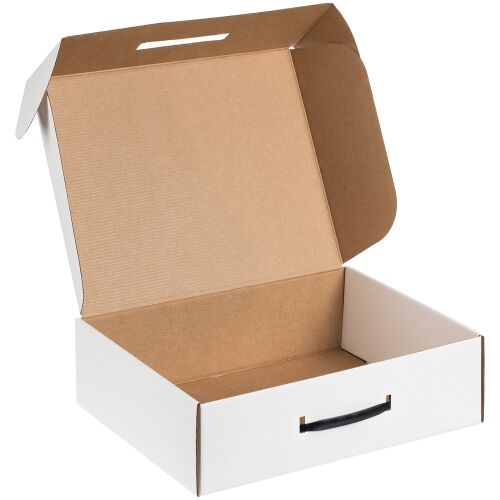 Коробка самосборная Light Case, белая, с черной ручкой 2