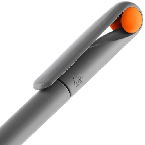 Ручка шариковая Prodir DS1 TMM Dot, серая с оранжевым 5