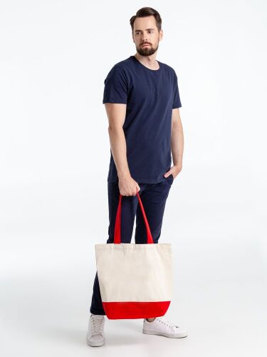 Холщовая сумка Shopaholic, красная 7