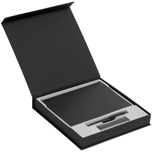 Коробка Memoria под ежедневник, аккумулятор и ручку, черная 3