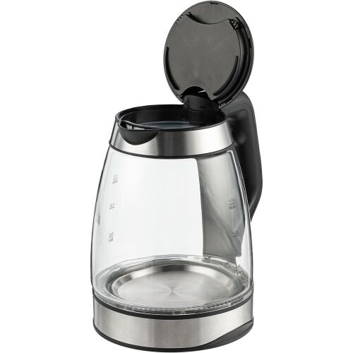 Электрический чайник Lumimore, стеклянный, серебристо-черный 3
