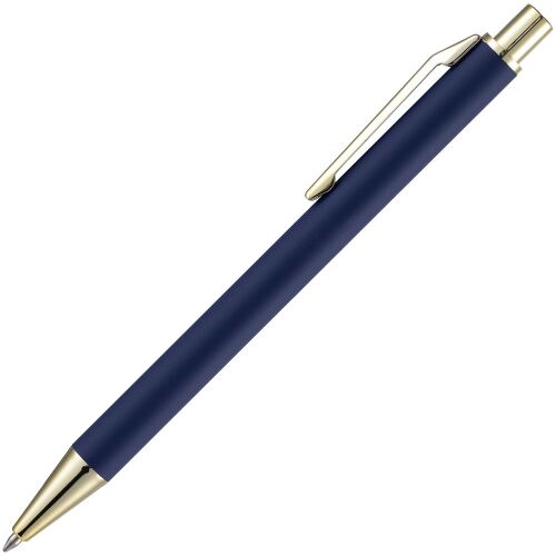 Ручка шариковая Lobby Soft Touch Gold, синяя 2