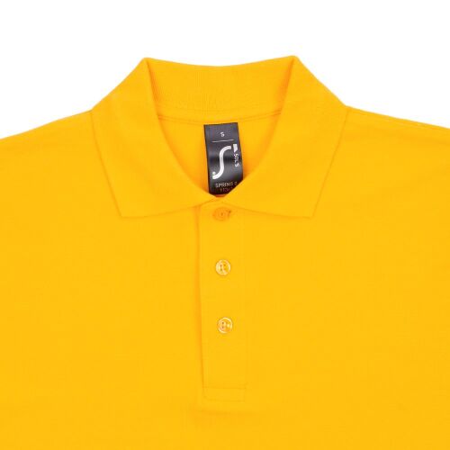 Рубашка поло мужская Spring 210 желтая, размер S 3