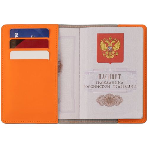 Обложка для паспорта Shall Simple, оранжевый 3