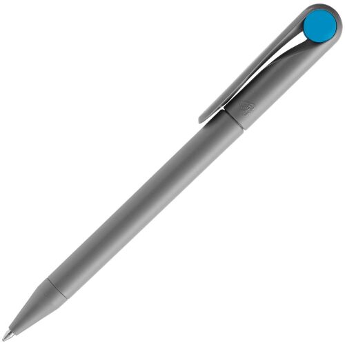 Ручка шариковая Prodir DS1 TMM Dot, серая с голубым 2