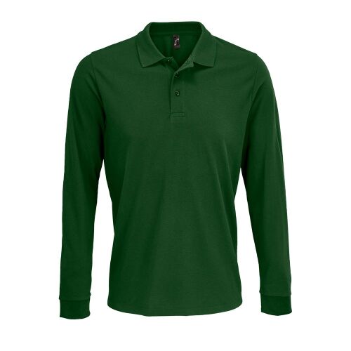 Рубашка поло с длинным рукавом Prime LSL, темно-зеленая, размер  1