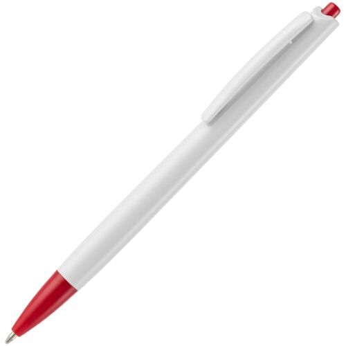 Ручка шариковая Tick, белая с красным 1