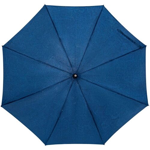 Зонт-трость Magic с проявляющимся цветочным рисунком, темно-сини 8