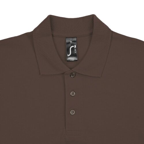 Рубашка поло мужская Spring 210 шоколадно-коричневая, размер M 3