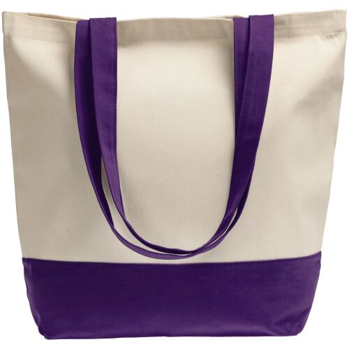 Холщовая сумка Shopaholic, фиолетовая 1