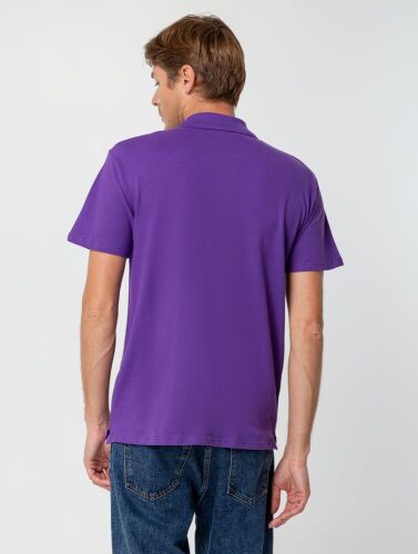 Рубашка поло мужская Summer 170 темно-фиолетовая, размер S 5