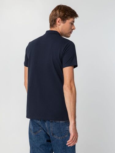 Рубашка поло мужская Spring 210 темно-синяя (navy), размер S 5