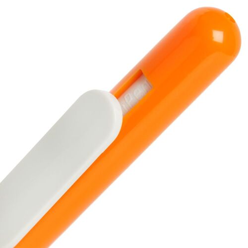 Ручка шариковая Swiper, оранжевая с белым 4