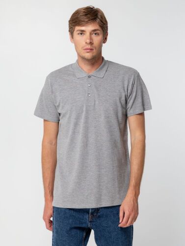 Рубашка поло мужская Summer 170 серый меланж, размер XXL 4