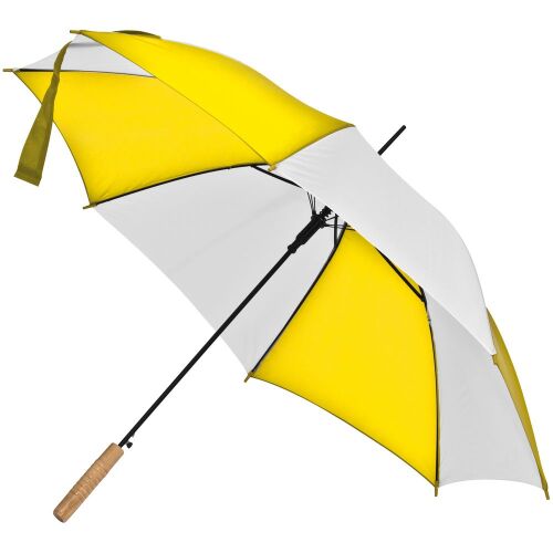 Зонт-трость Milkshake, белый с желтым 1