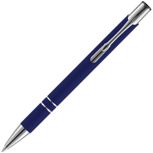 Ручка шариковая Keskus Soft Touch, темно-синяя 3