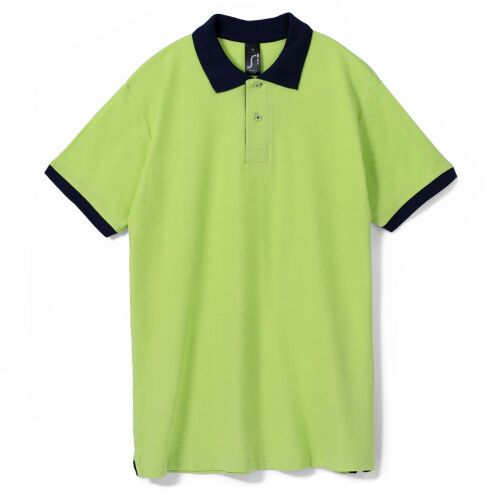 Рубашка поло Prince 190 зеленое яблоко с темно-синим, размер M 1