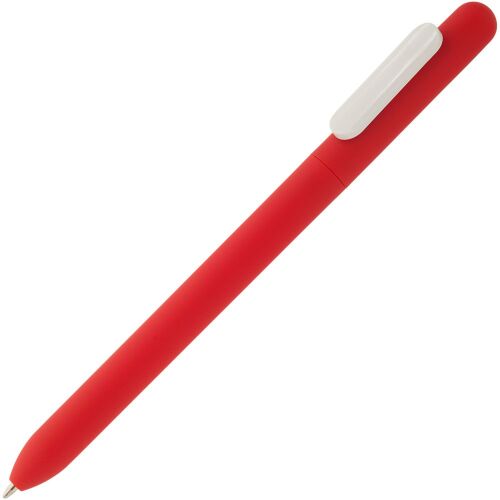 Ручка шариковая Swiper Soft Touch, красная с белым 1