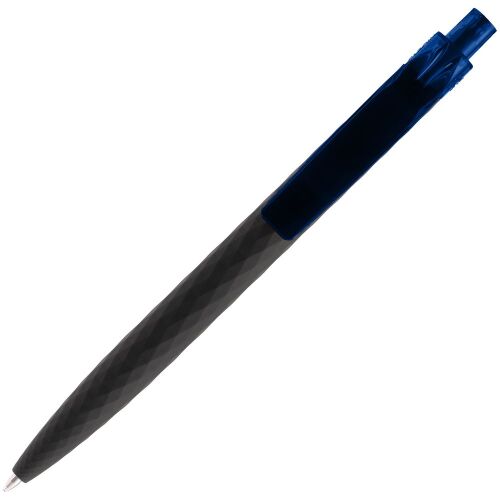 Ручка шариковая Prodir QS01 PRT-P Soft Touch, черная с синим 4