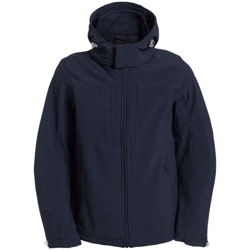 Куртка мужская Hooded Softshell темно-синяя, размер S 8