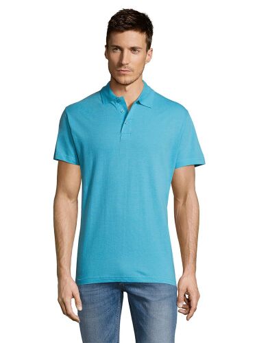 Рубашка поло мужская Summer 170 бирюзовая, размер XXL 4