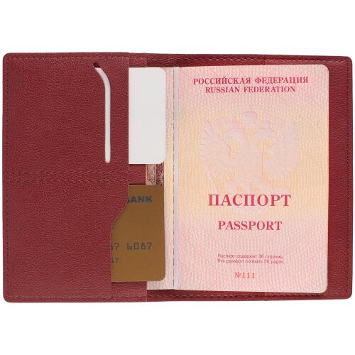 Обложка для паспорта Petrus, красная 3