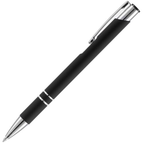 Ручка шариковая Keskus Soft Touch, черная 2