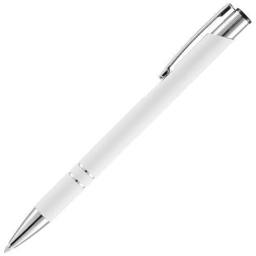 Ручка шариковая Keskus Soft Touch, белая 2