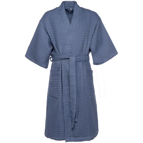 Халат вафельный мужской Boho Kimono, синий, размер XL (52-54) 8