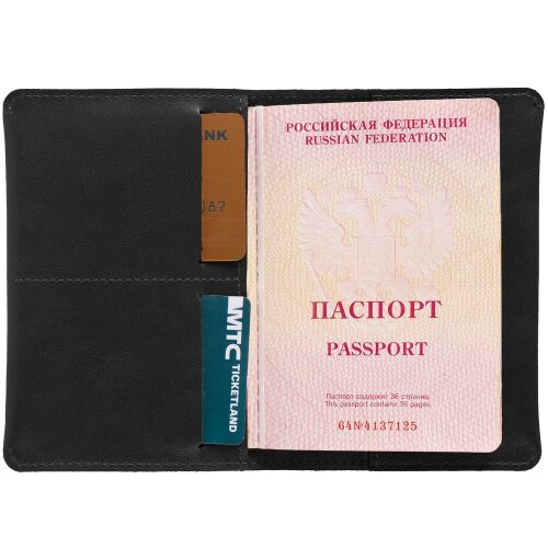 Обложка для паспорта Apache, ver.2, черная 4