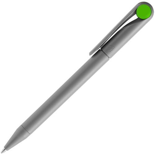 Ручка шариковая Prodir DS1 TMM Dot, серая с ярко-зеленым 3