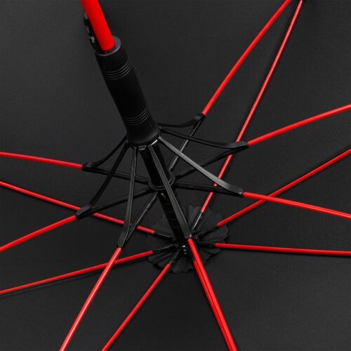 Зонт-трость с цветными спицами Color Style, красный с черной руч 4
