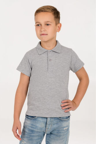Рубашка поло детская Virma Kids серый меланж, 6 лет 4