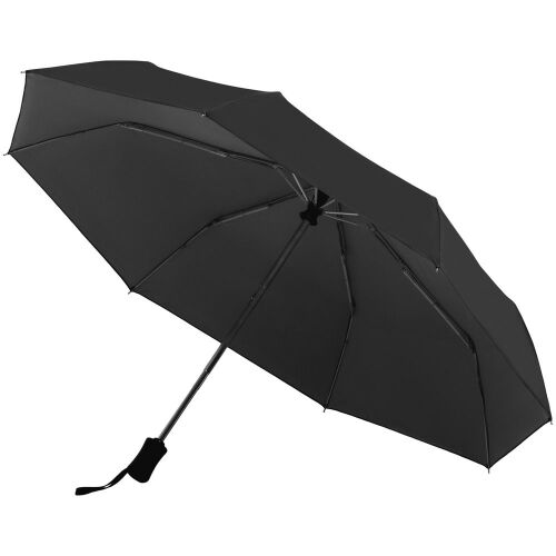 Зонт складной Manifest Color со светоотражающим куполом, черный 3