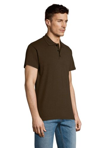 Рубашка поло мужская Summer 170 темно-коричневая (шоколад), разм 6