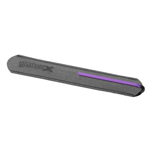 Шариковая ручка GrafeeX в чехле, черная с фиолетовым 3