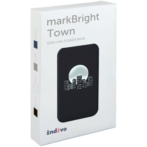 Аккумулятор с подсветкой markBright Town, 5000 мАч, черный 6