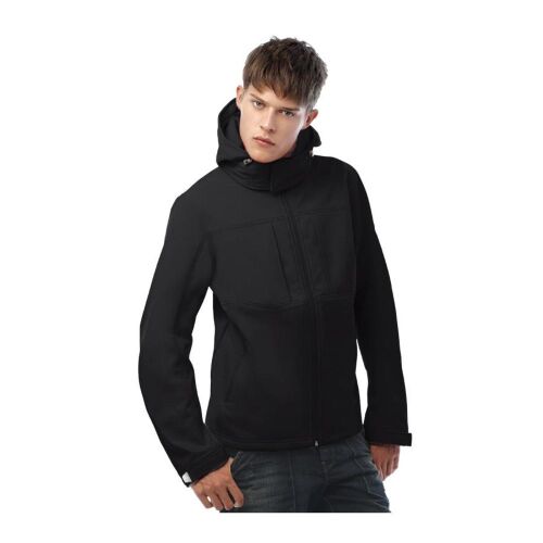 Куртка мужская Hooded Softshell черная, размер S 7
