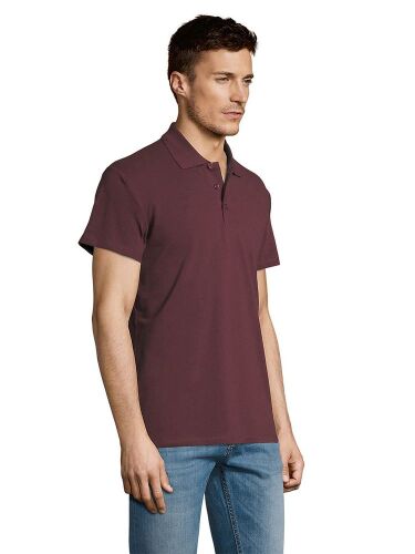 Рубашка поло мужская Summer 170 бордовая, размер XL 5